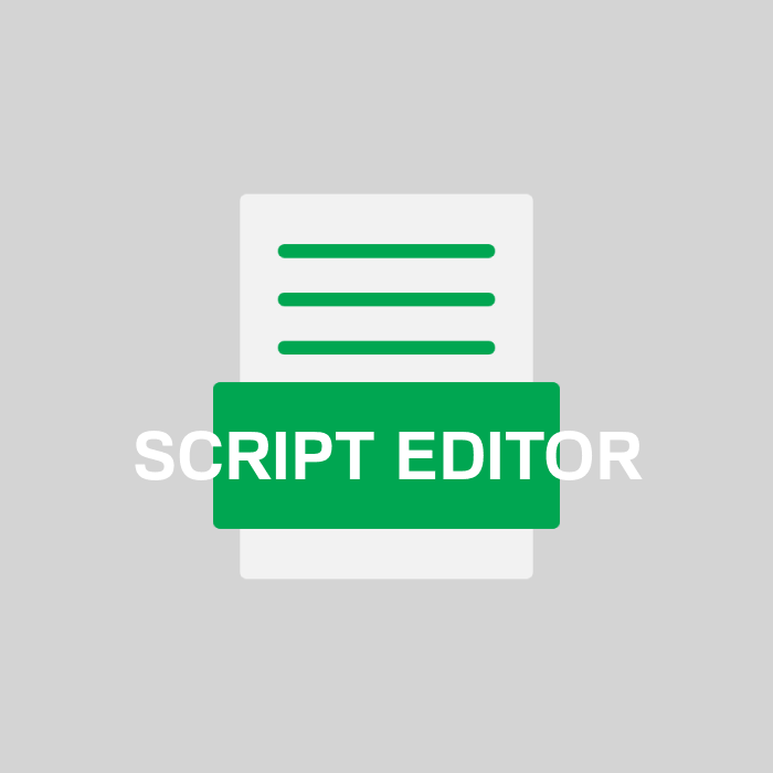 SCRIPT EDITOR Endung